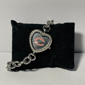 Chicago Bears NFL Heart Stainless-Steel Bracelet Watch by Game Time NEW